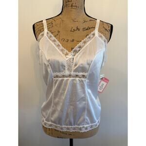 First Lady Vintage White Camisole Sleepwear Size 36 NWT